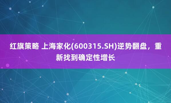红旗策略 上海家化(600315.SH)逆势翻盘，重新找到确定性增长
