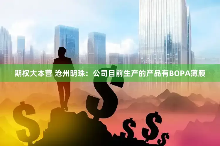 期权大本营 沧州明珠：公司目前生产的产品有BOPA薄膜